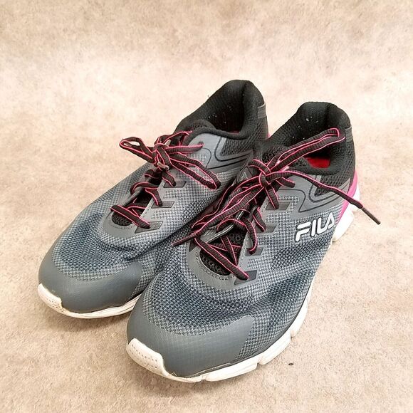 FILA Womens  5RW00526-059 Size 10 Gray PinkTextileLace Up Atlethic Running Shoes - Picture 4 of 10